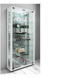 VCM Vitrine Lumo 59 x 18 x 114,8 cm Weiß