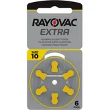 Rayovac Hörgeräte-Batterien 10 Extra Advanced 1,45V 105 mAh, 6er-Pack