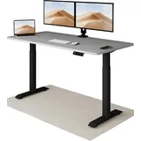 Desktronic HomeOne Höhenverstellbarer Schreibtisch Schwarz - Grau 160x80cm