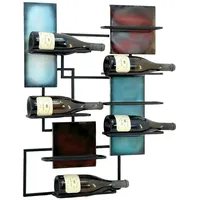 DanDiBo Ambiente DanDiBo Weinregal Wand Metall Schwarz 8 Flaschen