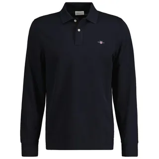 GANT Poloshirt »REG SHIELD LS PIQUE RUGGER« mit Logotickerei auf der Brust Gant white