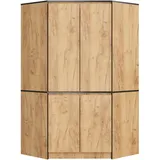 Akord Kleiderschrank Craft Eiche 100 cm 4 Türen 6 Regalböden B100xh180xt50 cm