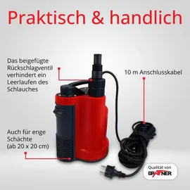 Grafner Tauchpumpe Flachsaugerpumpe 400W 6500L/h