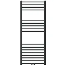 luxebath Badheizkörper Mittelanschluss 500x1200 mm Anthrazit gebogen inkl. Montagematerial LuxeBath