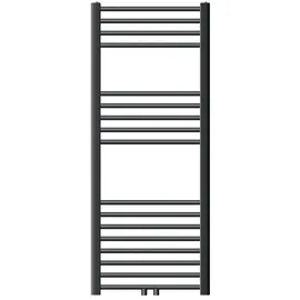 luxebath Badheizkörper Mittelanschluss 500x1200 mm Anthrazit gebogen inkl. Montagematerial LuxeBath