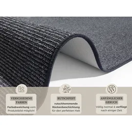 HANSE HOME Bouclé Läufer – Küchenläufer rutschfest, Sisal Optik, Teppich, Küche, Flur, schlicht, umkettelt