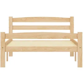 vidaXL Massivholzbett 90 x 200 cm Braun