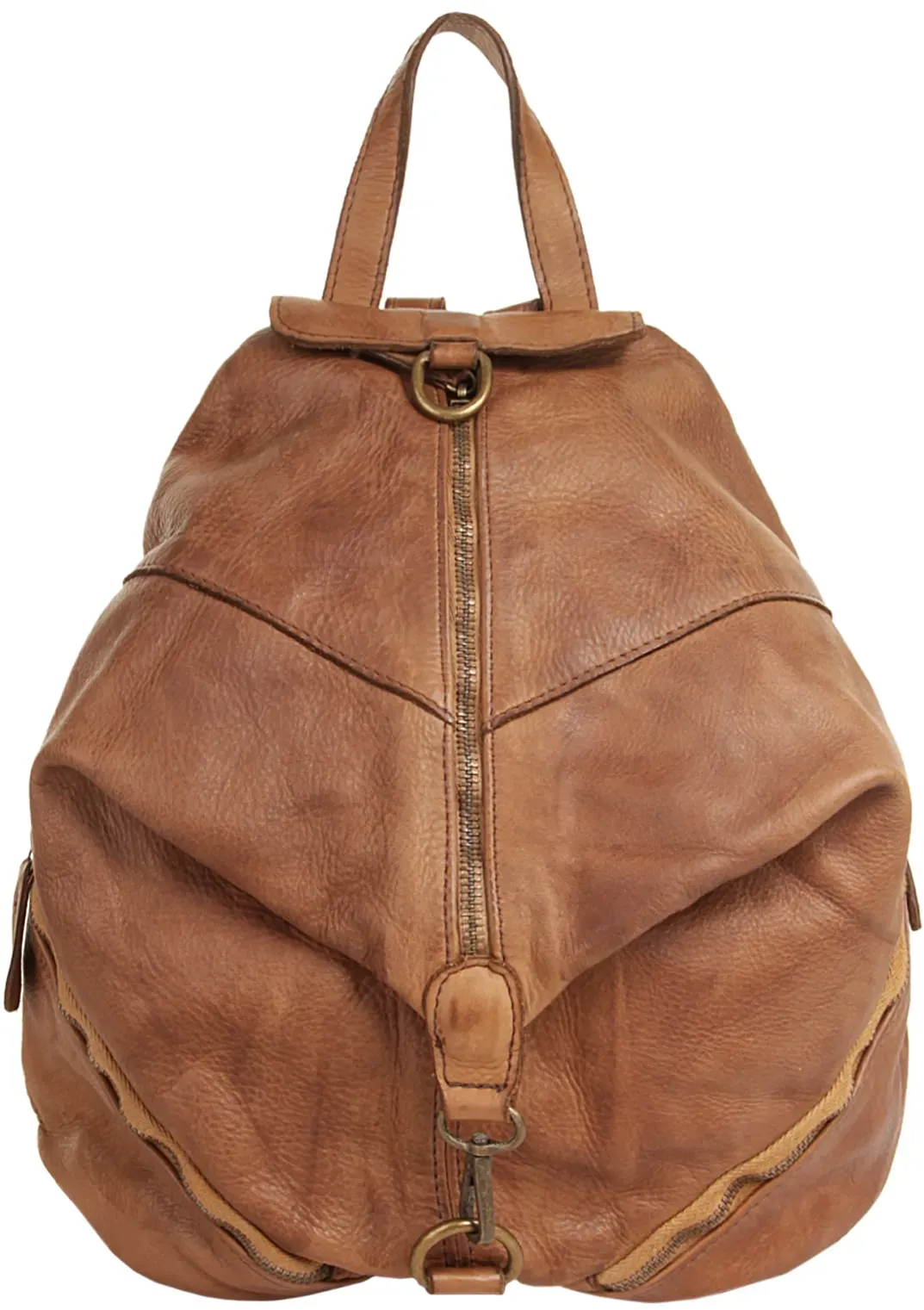 Samantha Look Cityrucksack, echt Leder, Made in Italy Samantha Look cognac B/H/T: 35 cm x 33 cm x 7 cm