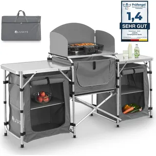 Juskys Campingküche Garda 175 x 40 x 111 cm grau