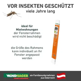 WINDHAGER Insektenschutz Plus Rahmen Fenster 100 x 120 cm Weiß