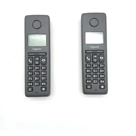 Gigaset Pure 120 Duo - 2 schnurlose Telefone mit Anrufschutz und ECO DECT - beleuchtetes Display - hörgerätekompatibel, anthrazit schwarz [Kompatibel in DE, IT, FR, NL, BE, Che, AUT]