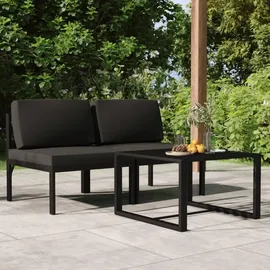 vidaXL Garten-Lounge-Set 3-tlg. anthrazit