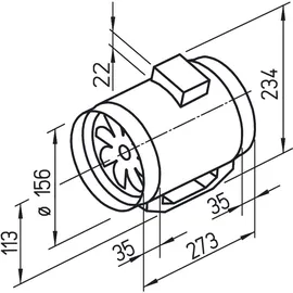Helios MV 160 Rohrventilator