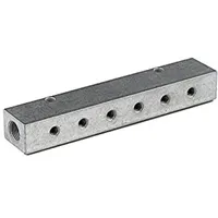 Riegler Verteilerleiste, Abgänge einseitig, Eingang 2x3/8, Ausgang 6x1/8