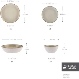 KARACA Aria Tafelservice 24-tlg. beige
