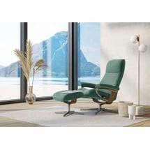 Stressless Stressless® Relaxsessel »View«, mit Cross Base, Größe S, M & L, Holzakzent Eiche, grün