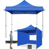 COBIZI Pavillon 3x3 Wasserdicht Stabil Winterfest mit Markisen und Seitenwänden,UV Schutz 50+ Popup Faltpavillon Partyzelt Pavillon Faltbar für Garten Camping Strand Hochzeit(3 mal 3m Blau)