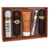 Cuba Gold Eau de Toilette 100 ml + Eau de Toilette 35 ml + Shower Gel 200 ml + Aftershave Balsam 100 ml + Body Spray 200 ml Geschenkset