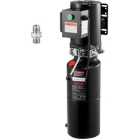 Vevor Hydraulikpumpe Hydraulikaggregate AC 220 V, 10 Qt einfachwirkende Hydraulikeinheit, 6,3 L/min Ölfluss, max. Förderdruck 22 MPa für Muldenkipper Autowerkstätten Autohebebühnen, schwarz