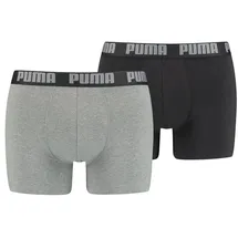Puma Basic Boxershorts dark grey melange XL 2er Pack