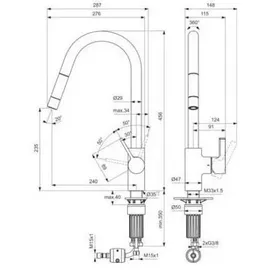 Ideal Standard Gusto Küchenarmatur Silber