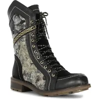 Damenturnschuhe aus echtem Leder Maciejka 07097-01 Schwarz-Gold 39 - Schwarz/Gold - 39