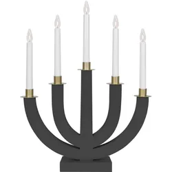 STAR TRADING Weihnachtsleuchter ELI dunkelgrau