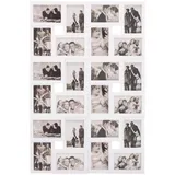 SPRINGOS Bilderrahmen Mehrfachrahmen Fotocollage 24 Fotos Fotorahmen Hoch-Querformat Kunststoffrahmen