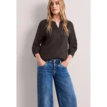 STREET ONE Bluse mit Split Neck Braun 38