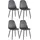 CLP Esszimmerstuhl Napier Polyester grau 4er Set