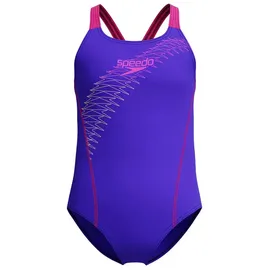 Speedo Medley Logo Badeanzug Blau/Lila 13-14 Jahre