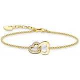 Thomas Sabo A2163-414-14-L19V Damenarmband mit verschlungenen Herzen Goldfarben