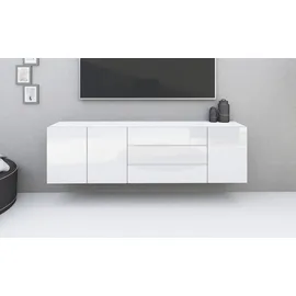 borchardt Möbel Sideboard BORCHARDT MÖBEL "Sophia", weiß (weiß matt, weiß hochglanz), B:190cm H:53cm T:35cm, Spanplatte, Sideboards, Sideboard, Breite 190 cm, zur Wandmontage