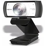 Logilink UA0377 Full HD-Webcam Klemm-Halterung, Mikrofon