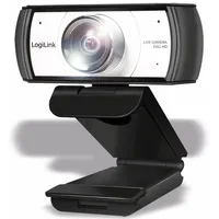Logilink UA0377 Full HD-Webcam Klemm-Halterung, Mikrofon