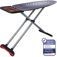 Harbinger Bügelbrett, Bügeleisen Ablage, Bügelbrettbezug 46x127cm, Höhe 80-105cm, Schwarz,