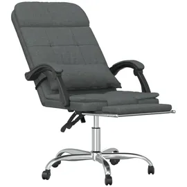 vidaXL Bürostuhl mit Massagefunktion Stoff Dunkelgrau