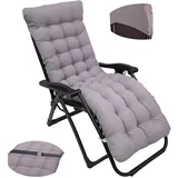 Smgbway Liegenauflage, Auflage Gartenliege, Hochlehner Auflage, Schwungliege,8cm Extra Dicke Gartenstuhl Sitzauflagen mit Krawatte, Auflagen für Deckchair, Urlaub, Innen, Außen, Sonnenliege (A)