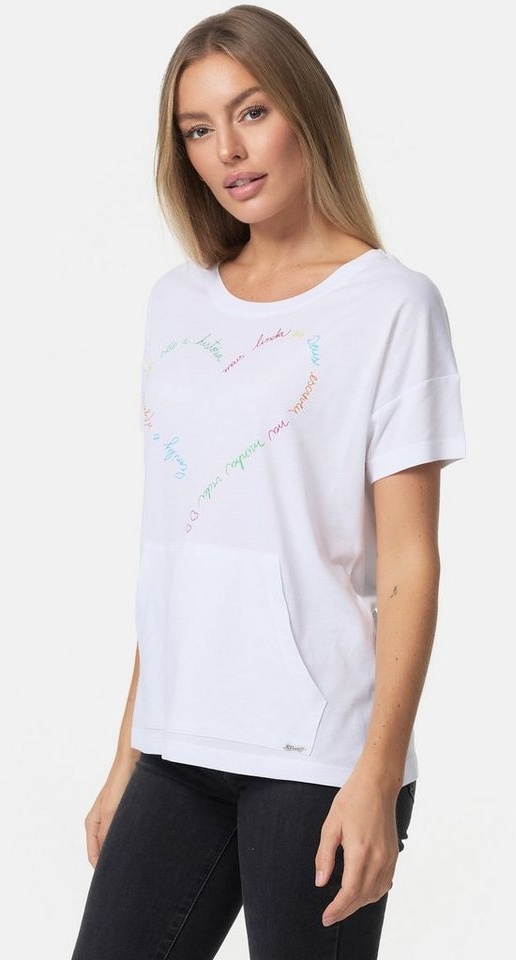 Decay T-Shirt mit schönem Herz-Print weiß XL
