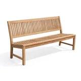 Massive Teakholzbank Kingsbury 180 cm | Gartenbank ohne Armlehne