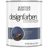 SCHÖNER WOHNEN-Farbe Wandfarbe Designfarbe  (Unendliches Tiefseeblau, 1 l, Matt, Konservierungsmittelfrei)