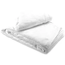 Leonado Vicenti Kuscheldecke Weiß 270x230 cm Wolldecke Fleece extra weiche Wohndecke Sofa