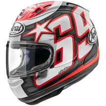 Arai Helmet Arai RX-7V Evo Hayden Reset Integralhelm - Schwarz/Weiß/Rot / S