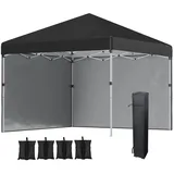 Outsunny Faltpavillon mit Zubehör grau 297L x 297B x 274H cm