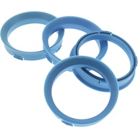 4X Zentrierringe 66,6 x 56,6 mm Hellblau Felgen Ringe Made in Germany