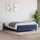 The Living Store Boxspringbett Blau 140x190 cm Stoff - Blau