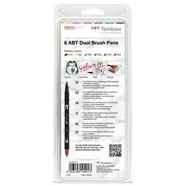Tombow ABT Dual Brush-Pens farbsortiert, 6 St.