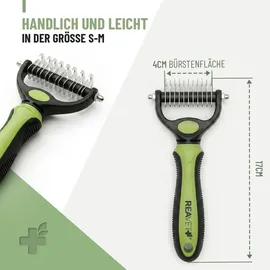 reavet Hundebürste Unterwollbürste Grün S-M