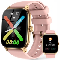 LLKBOHA Smartwatch Damen mit Telefonfunktion - 1.85'' HD Touchscreen Smart Watch, Herzfrequenz Blutsauerstoff, Schlafüberwachung, 270mAh Batterie, IP68 Wasserdicht Smartwatches für Android iOS