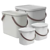 Rotho Aufbewahrungsbox Albula 43,5 x 36,5 x 47,6 cm 4-tlg. weiß